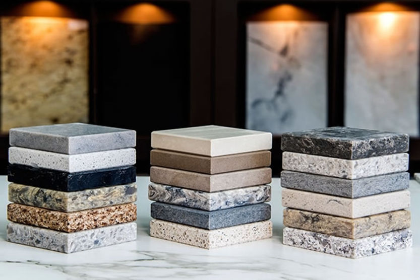 Natural Stone, quartz and solid surface